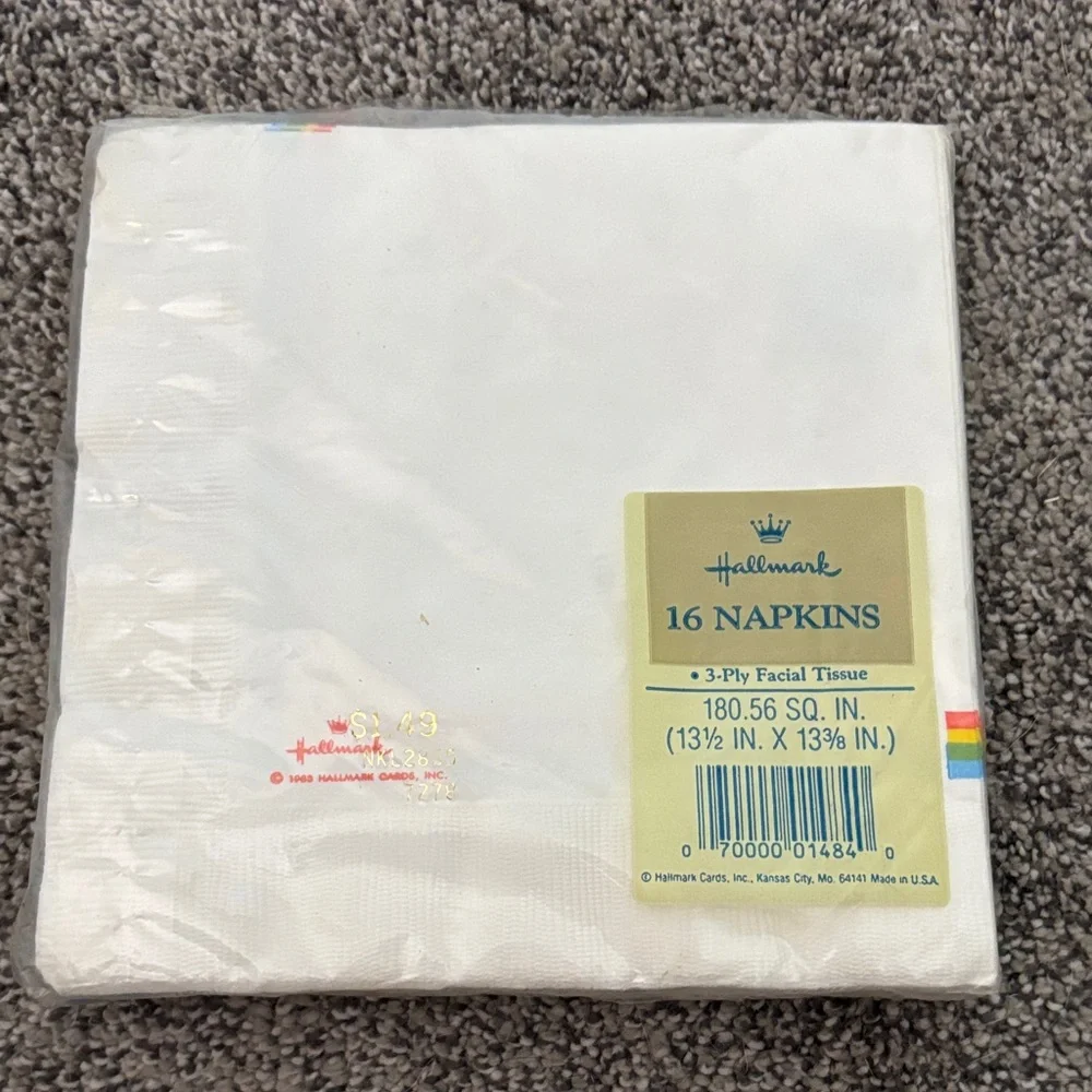 Vintage dead stock Rainbow Brite birthday napkins 1983